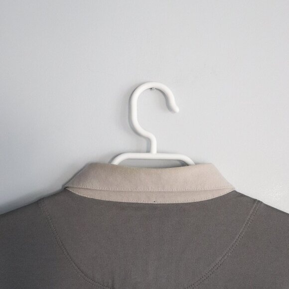 Vntg Arnold Palmer Mens Grey Sz XL 90s Striped Color Block Polo Collar T-Shirt - Picture 6 of 13